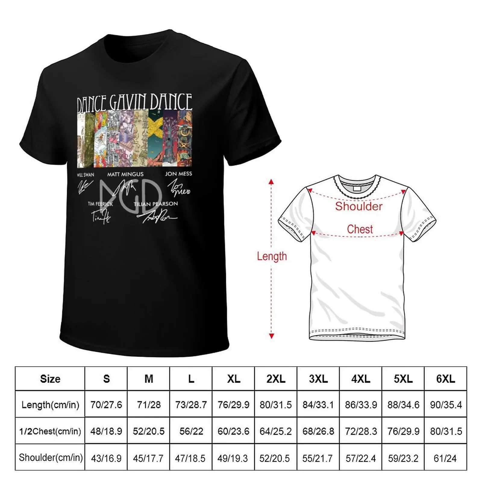 Heren t-shirts Dance Gavin Dance Will Swan Matt Mingus Jon Mess Graphic Trending Unisex Youth T-Shirt Summer Mens Vintage T-shirtl2405