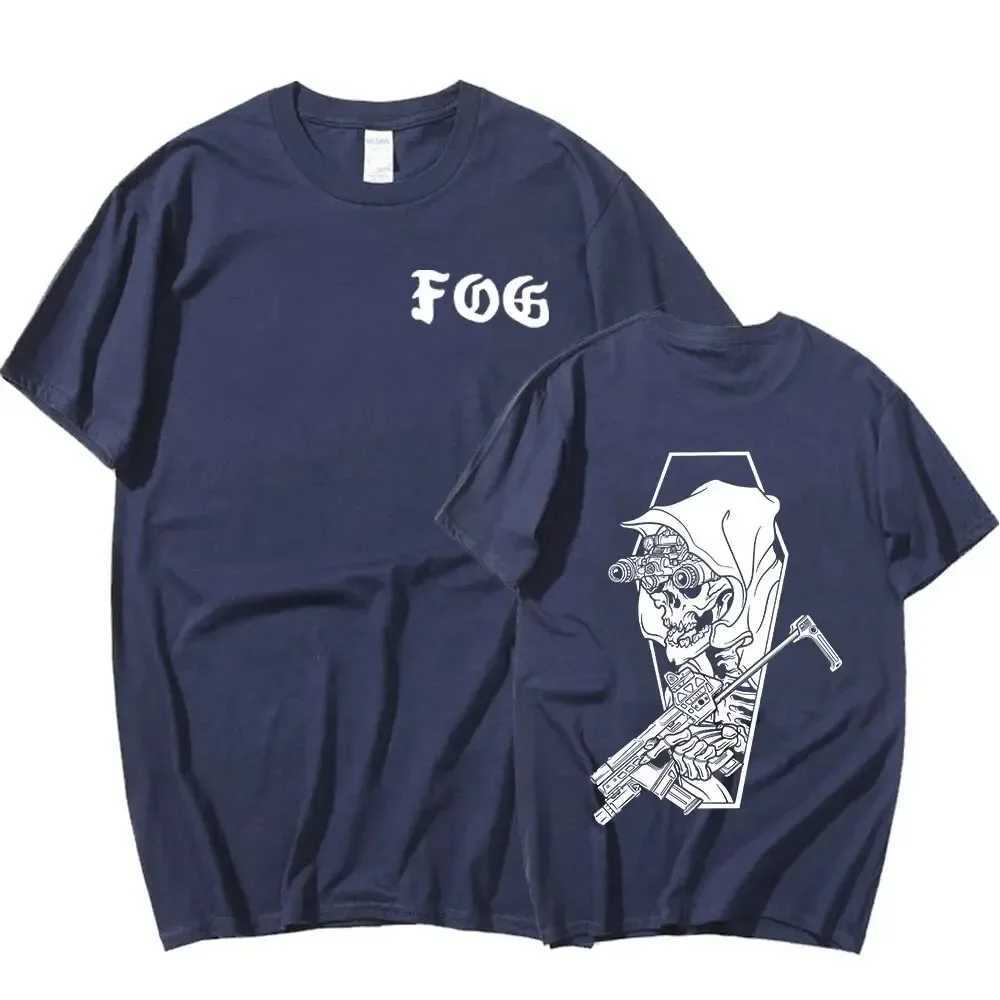 Men's T-Shirts 2024 New FOG Forward Observations Group Graphic T Shirts Men Women Hip Hop Skeleton Punk T-shirt Casual Cotton Oversized T Shirt T240506
