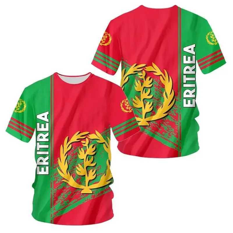 Herr t-shirts afrikansk land eritrean flagga 3d tryckt lejon färgad retro 3dprint mens sommar avslappnad rolig kortärmad t-shirt barn t-shirtl2405