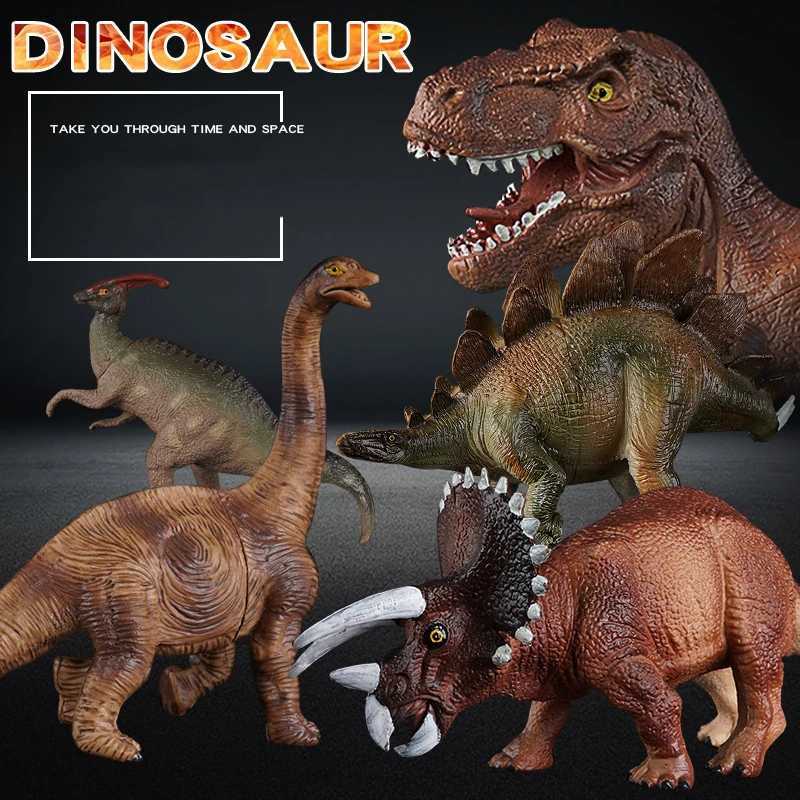 Outros brinquedos 24 estilos de dinossauros brinquedos de dinossauros Jurássico Tyrannosaurus rex Triceratops Brontosaurus Boy Christmas Giftl240502