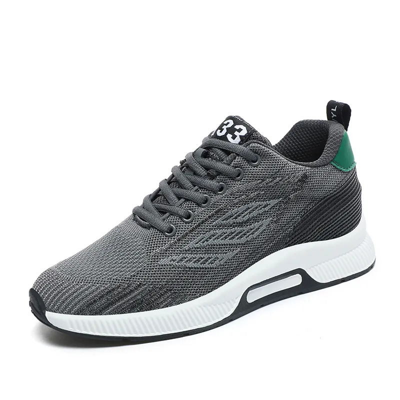 Scarpe da corsa bianche grigie uomini sneaker allenatori traspiranti sport tennis