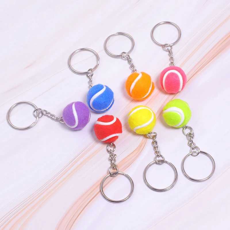 Keychains Lonyards Key Chain Tennis Ball Metal Keychain Car Chain Key Key Key Sports Chain Color Pendeur