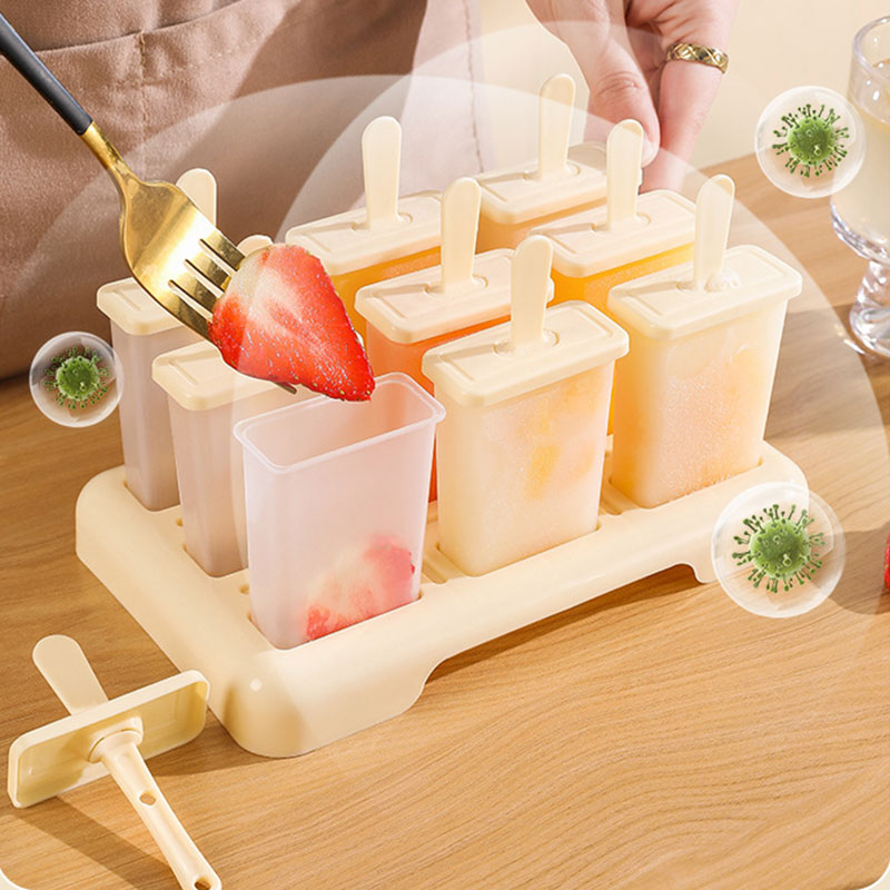 Herbruikbare ijsje Popsicle mal Diy pop -mal Zelfgemaakte bevroren dessert Ice Box Ice Lolly Mold Ice Cube Tray HW0244