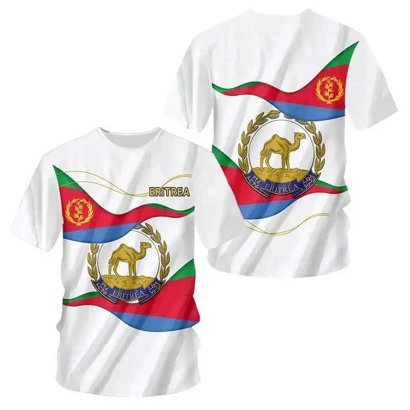 Herr t-shirts afrikansk land eritrean flagga 3d tryckt lejon färgad retro 3dprint mens sommar avslappnad rolig kortärmad t-shirt barn t-shirtl2405