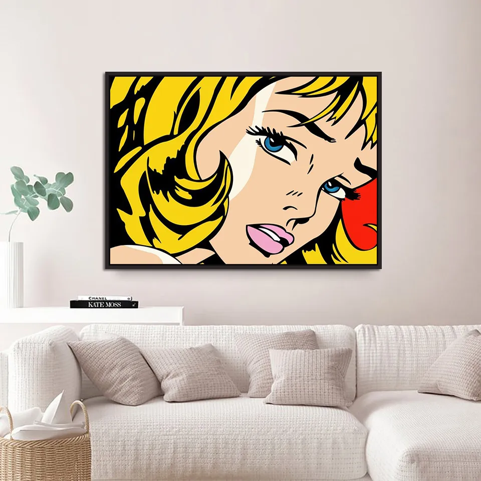  Art Roy Lichtenstein Artwork Poster Canvas Art Painting Abstract Wall Art Pictures For Living Room Hallway Wall Home Decor