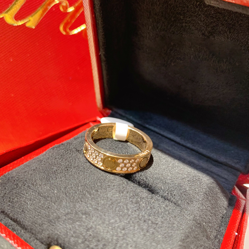 Дизайнер роскоши Shine Full Diamond Vint Ring Женщины мужчины высококачественная нержавеющая сталь бриллиантовая пара