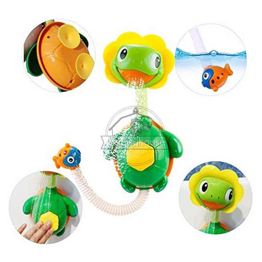Badespielzeug Baby Bad Spielzeug für Kinder Duck Turtle Sauger Baby Bad Spielzeug Sprühwasserspielzeug für Kinder außerhalb Pool Badewanne Spielzeug Sprinkler Dusche D240507