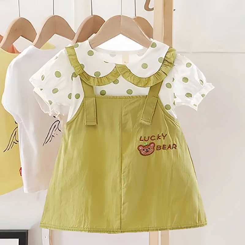 Meisjesjurken kinderen en meisjes kleden prinses kleding beer schattig strandjurk casual baby meisje kleding mode zomerse kleding kinderen en meisjes cl