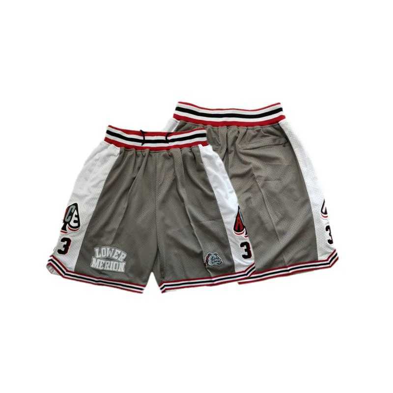 Men's Shorts Men Black Lower Merion High School Basketball Shorts Embroideried Bryant With Pockets T240507