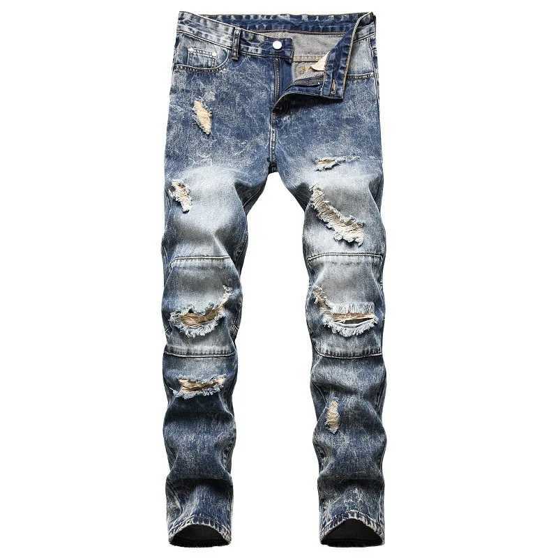 Herren Jeans High Quty Hot Sale neue Ankunft Denim Long Hosen Männer Jean Herbst Winter 2018 Fashion Casual 100% Baumwolldesigner Jeans Männer T240507