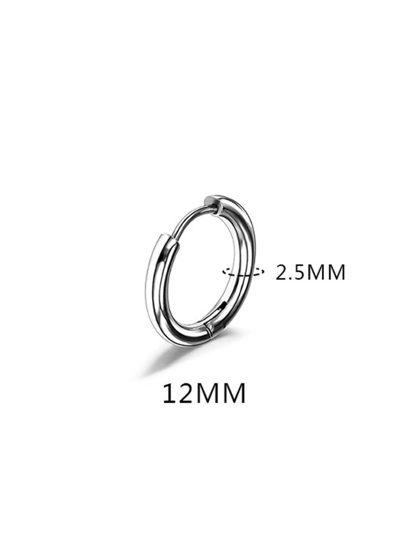 Stud 1 pedaço de aço inoxidável pequeno cooperatelo de aro para mulheres/homens perfurados katilag simples anel fino anti -orelha alérgica fivela q240507