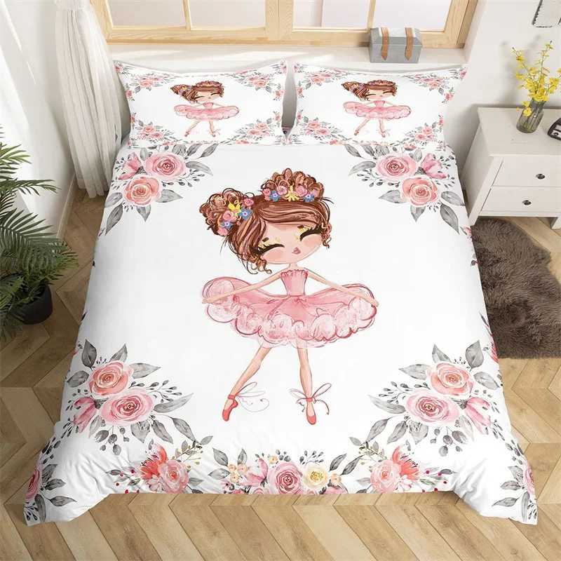 Ensemble de literie Danseuse de ballet Duvet Set Ballet Dancer Rose Bedding Ensemble mignon petit danseur confortable Cover Girl Gymnastics Enthousiasme Double King J240507