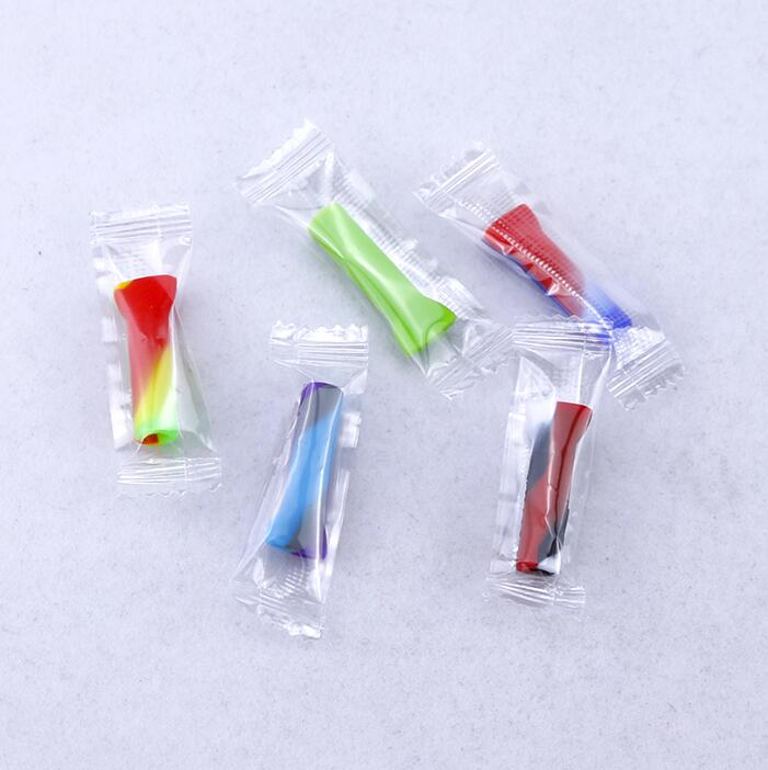 Consejos de filtro de mini silicona para tabaco de hierba seca con soporte de tabaco Pyrex Pyrex Colorido de vidrio Smoking Pipes Bouthpe Drip