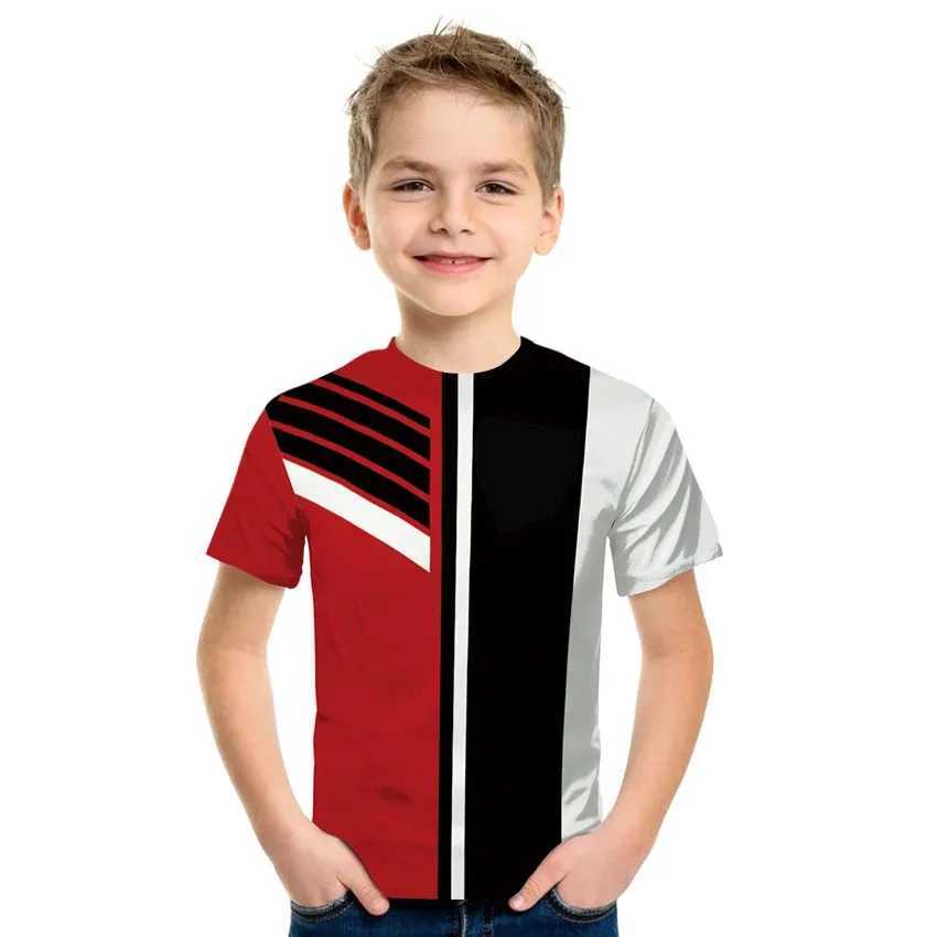 Jerseys Summer Childrens Clothing 3D Printing T-Shirt Childrens Fashion Casual T-Shirt Short Sleeved Unisex Old Sports Clothing T-Shirt Top H240508