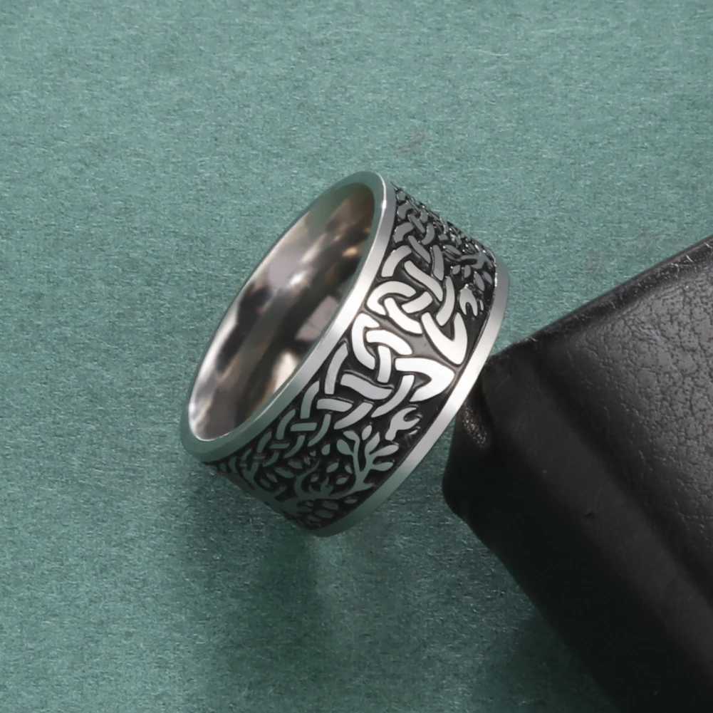 Trouwringen Skyrim Celtics Knopen Knopen Boom van het leven Vrouwen mannen ringen roestvrijstalen vintage ringen sieraden geschenken voor vriendjes groothandel