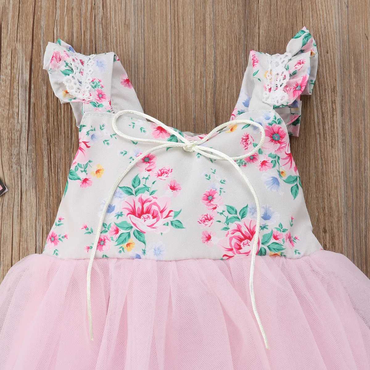 Abiti da ragazza 1-7 anni Childrens Girl Dress Dress Party Nature Birthday Birthday Dress Abito da bambino Abbigliamento Summer Long Dressl240508