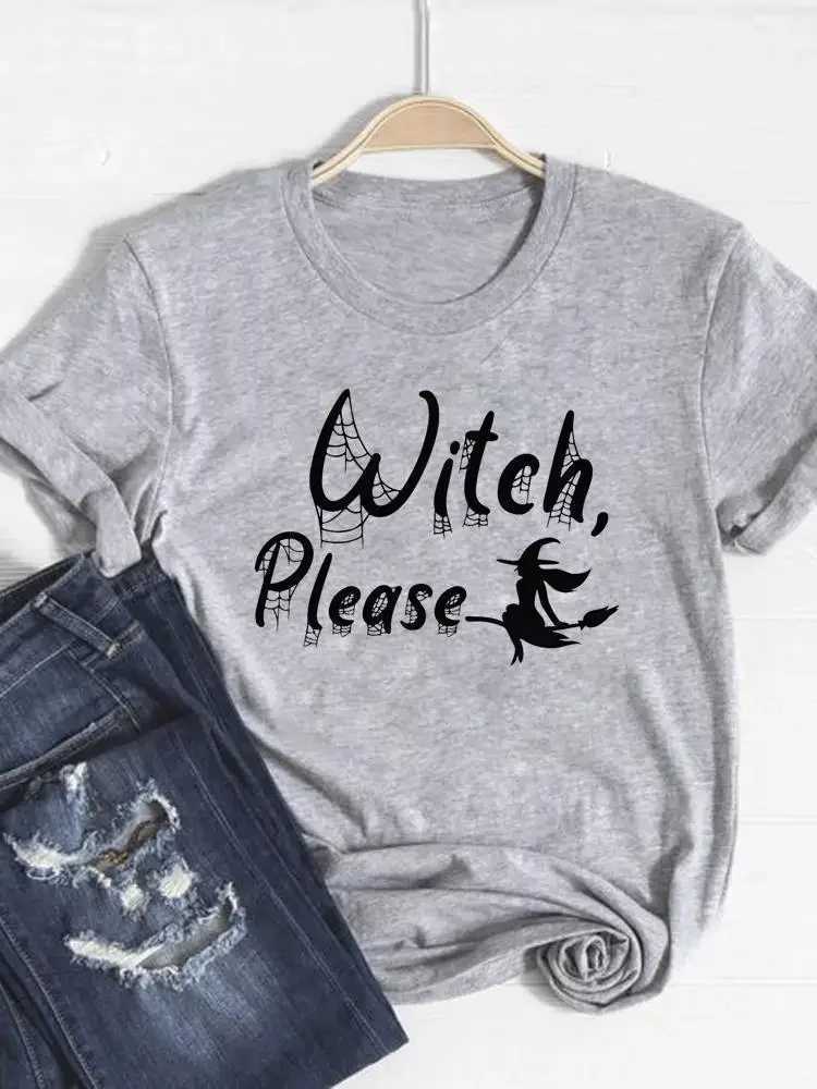 Kvinnors t-shirt Witch Letter Lovel