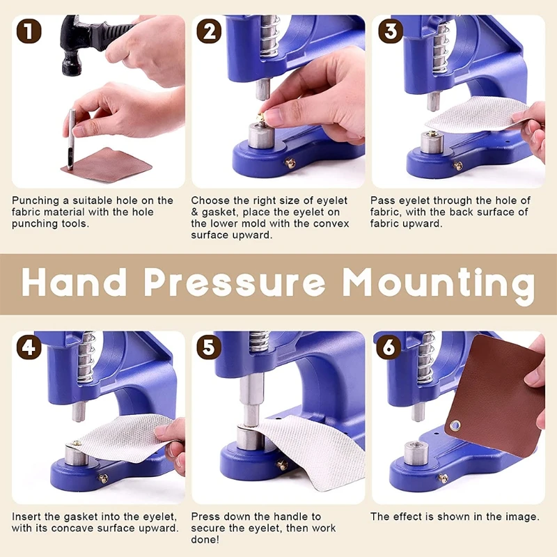 Equipments Manual Hand Press Machine Eyelet Snaps Rivets Installation Press Machine Cloth Cover Button Machine Sewing Repair Tool