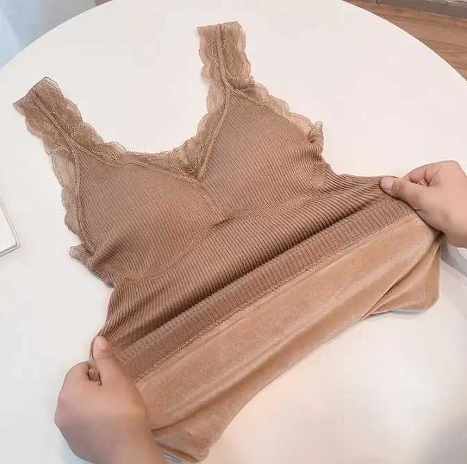 Frauen Tanks neue warme thermische Unterwäsche Weste Thermo Winter Dessous Frau Kleidung warm