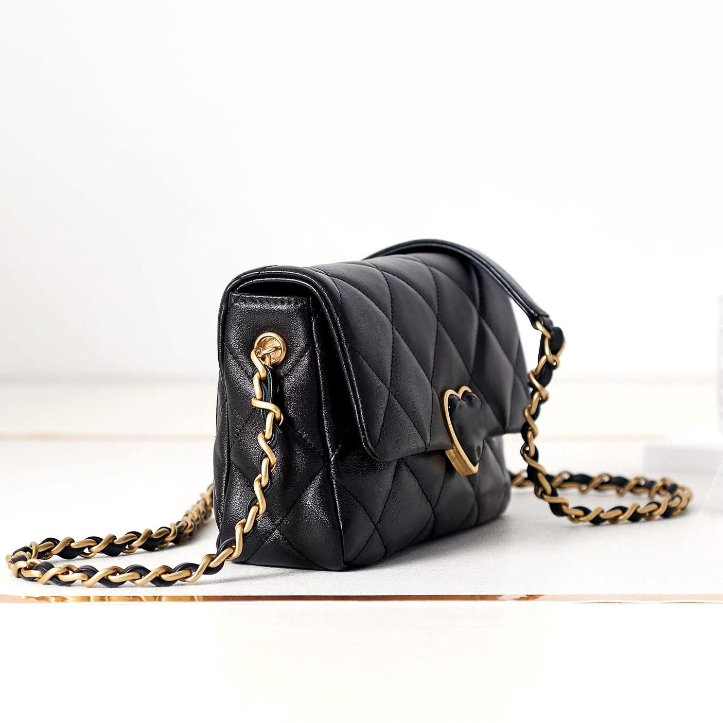 Sac à main vintage mini LOVE LOVE SQUATE CUIR FATTY FEMMES FEMMES CLASSIQUE CLASSION CHAMP RHOMBUS Portefeuille en réseau High Crossbody Designer Small Tote Sac