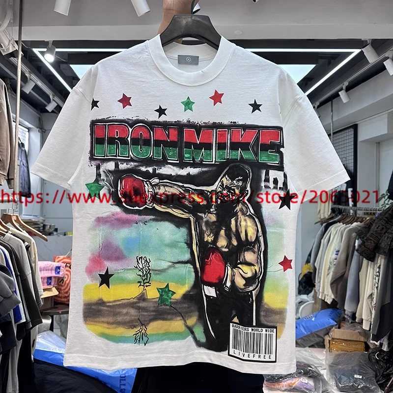 Magliette da uomo maglietta da boxer graffiti da uomo più donne migliori santi digitali top t-shirt t240508