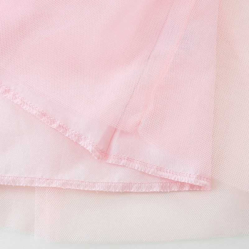 Robes de fille Bumeex Girls Robe petite fille Coton Coton Cascotroon Imprimerie courte robe à manches rose taille 2-7 ansl2405