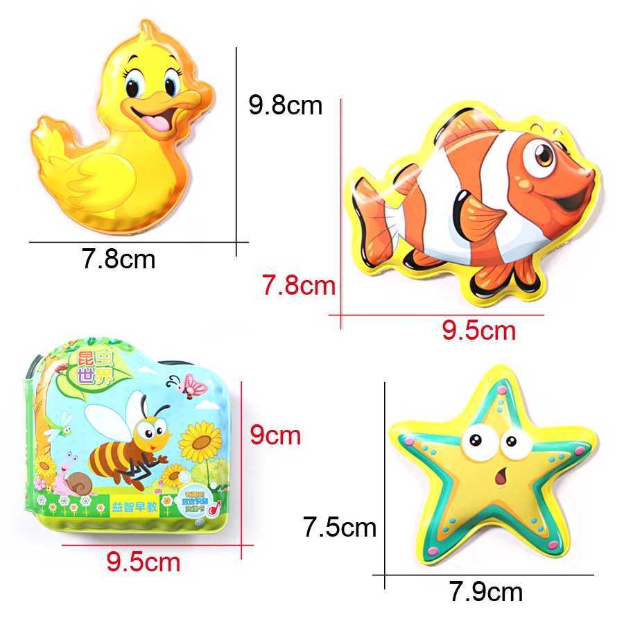 Jouets de bain bébé jouet natation salle de bain mini jouets pour les insectes d'animaux pour les enfants imperméables