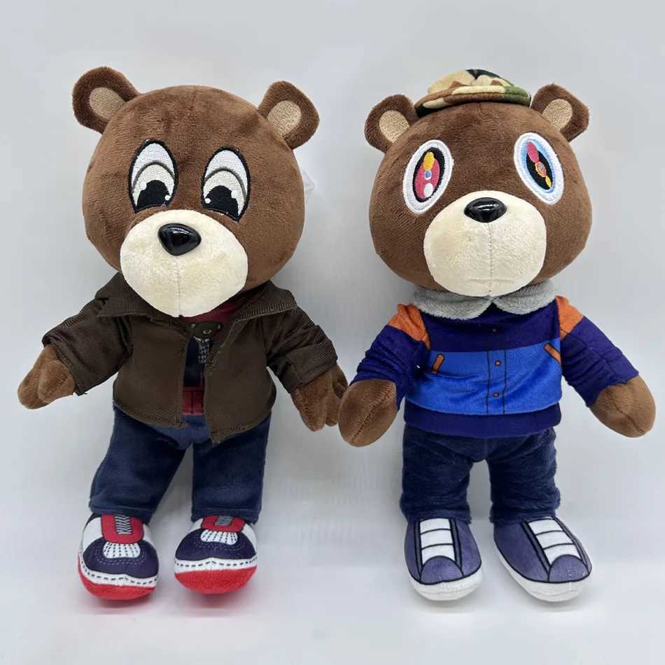 Peluş Bebekler 26-30cm Kawaii Kanye Bırakan Ayı Oyuncak Ayı Peluş Oyuncaklar Kanye West Mezuniyet Yumuşak Dolgulu Ev Oda Dekoru Hediye T240506