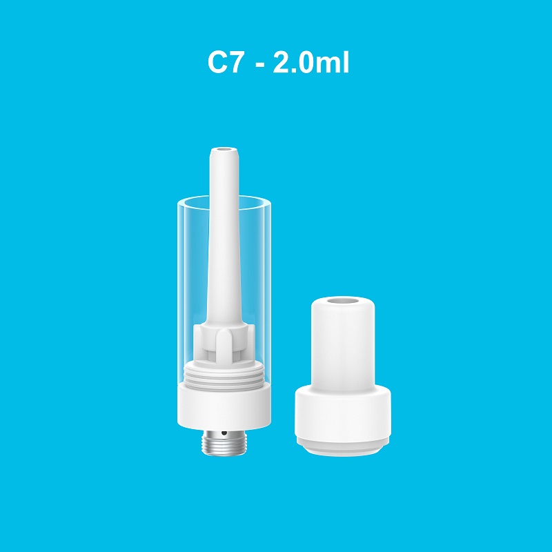 ベイプカートリッジ510スレッド白い空の気化器0.5ml 1.0ml 2.0mlカートフルセラミックアトマイザーセラミックコイルプレスティップガラスタンクセラミックマウスチップUSAストック厚いオイル