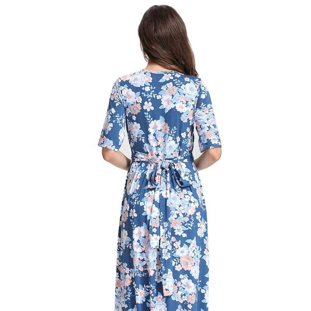 Maternity Dresses Pregnant Women Clothing Care Dress Party Flower Dress Pregnant Women Long Breast Feeding Dress Pregnant Women DressL240508