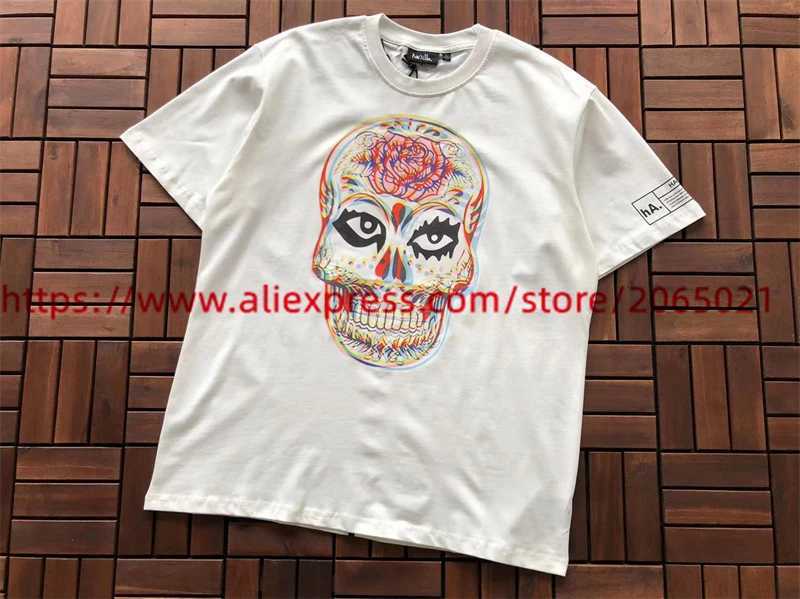 T-shirts masculins Haculla Sugar Standard T-shirt Men Femmes 1 1 High Quty Graffiti Skull Top TS Ts T-shirt T240508