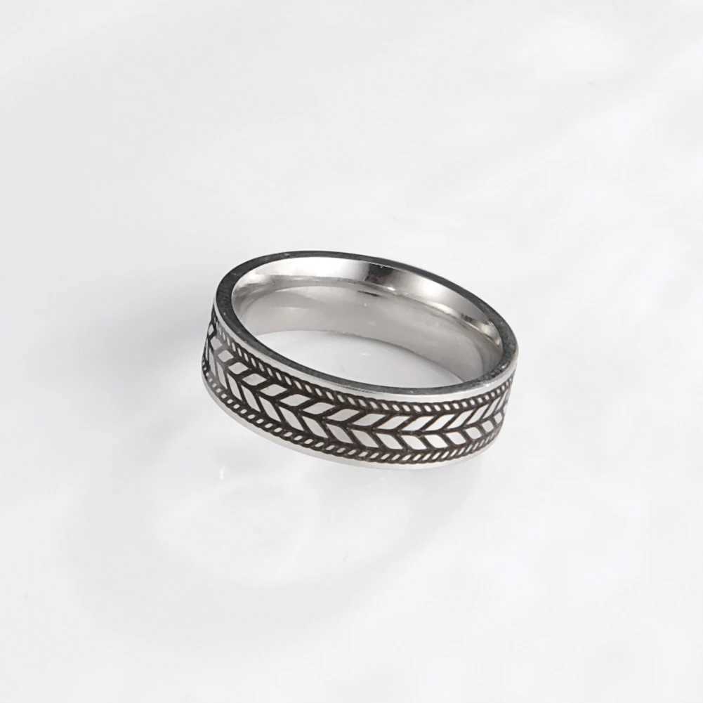 Hochzeitsringe Skyrim neuer Vintage Blumenring Edelstahl Casual Finger Rings Party Schmuck Engagement Jubiläum Geschenk für Männer Frauen Frauen