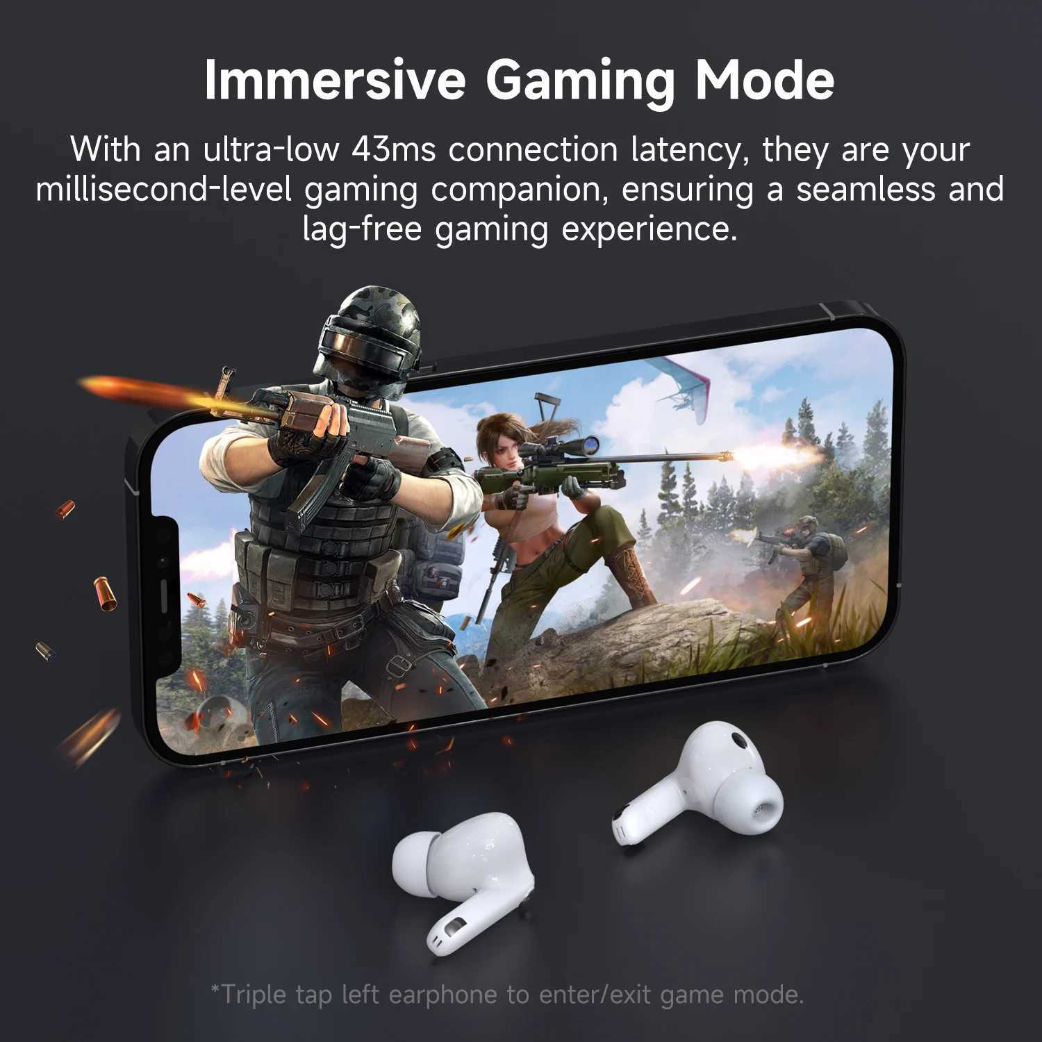 Cell Phone Earphones Oneodio SuperEQ S10 ANC Bluetooth 5.4 Headphones Wireless TWS Active Noise Cancellation Headphones with ENC Microphone Gaming Mode J240508