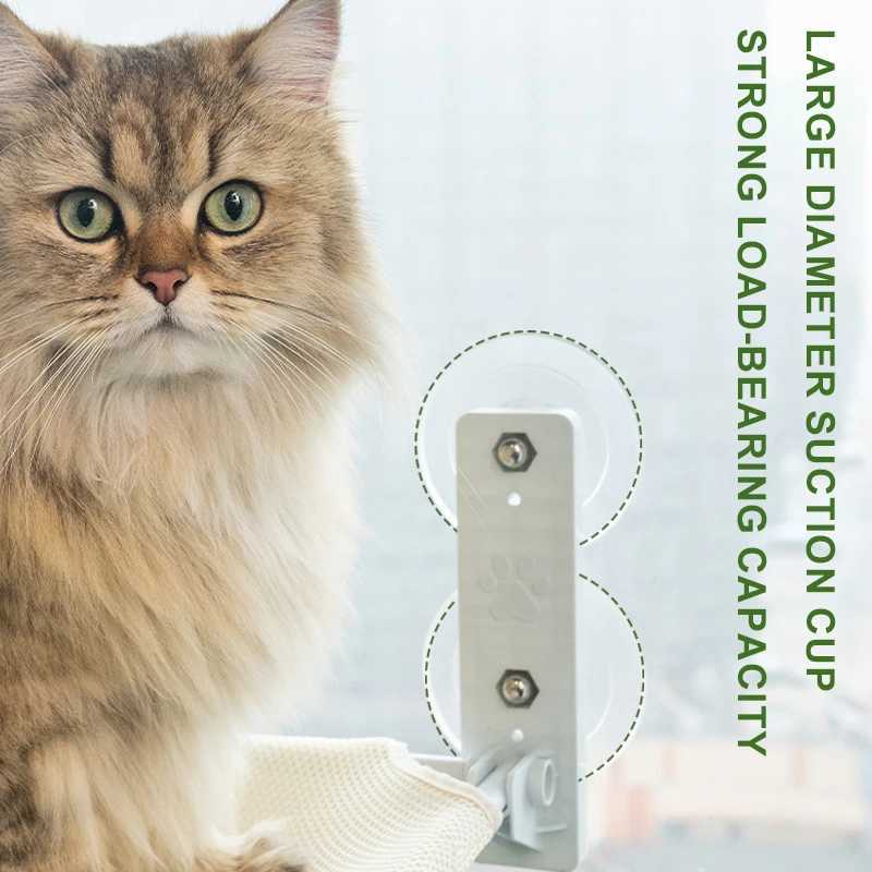 Lits de chats meubles pliants de fenêtre de chat à la fenêtre de chat fenêtre sans fil avec 4 aspirations fortes litres de chat pour chat intérieur siège de chat d240508