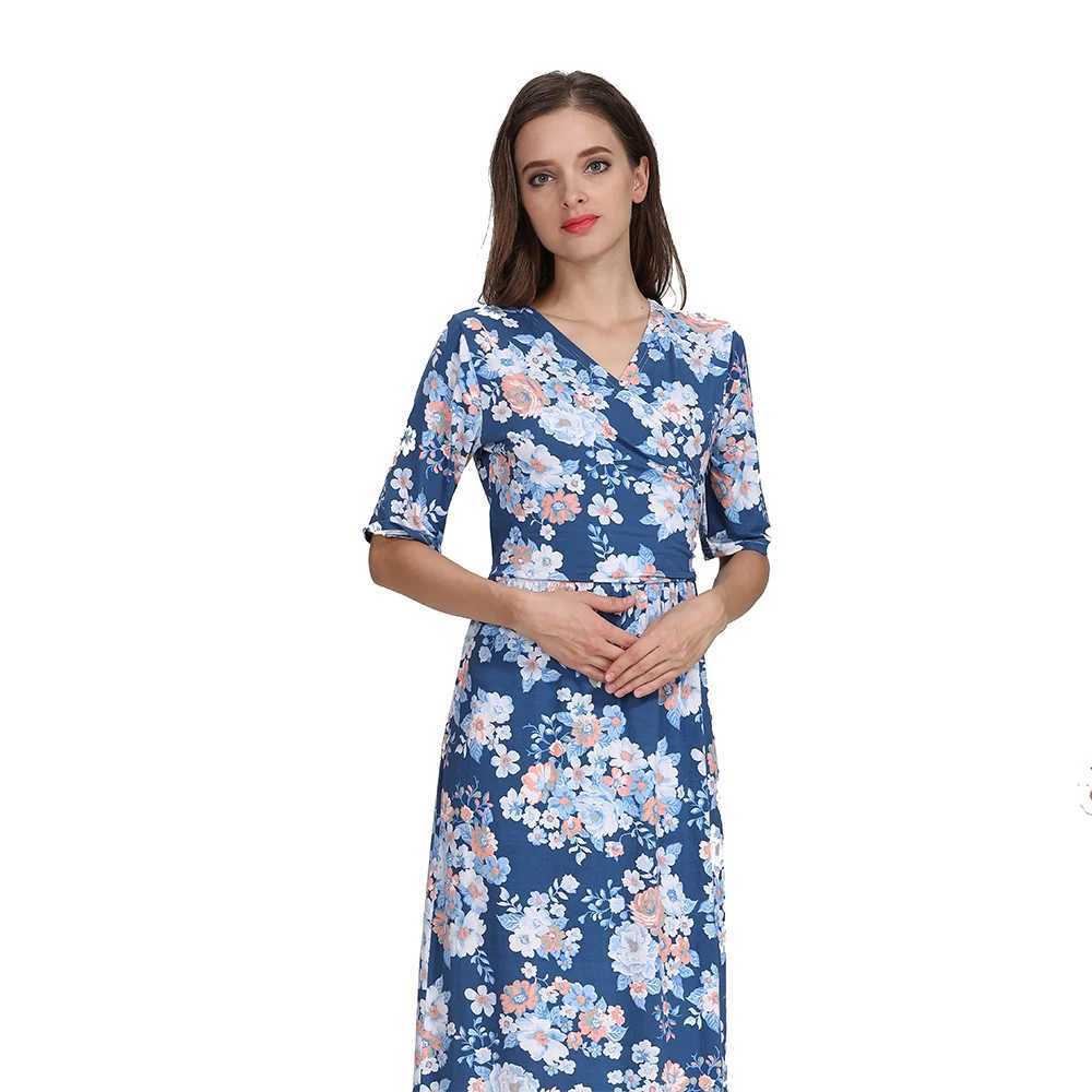 Maternity Dresses Pregnant Women Clothing Care Dress Party Flower Dress Pregnant Women Long Breast Feeding Dress Pregnant Women DressL240508