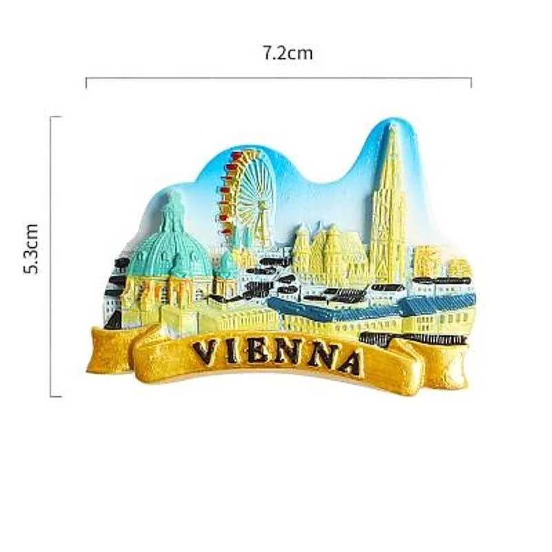 FRIDGE MAGNETS WORLD TOUSISMSOUVENIR RESIN FRIDGE MAGNET STICKERS ITALY PARIS VIENNA MAGNETS FOR THE REFRIGERATOR CRAFTS HOME DECOR