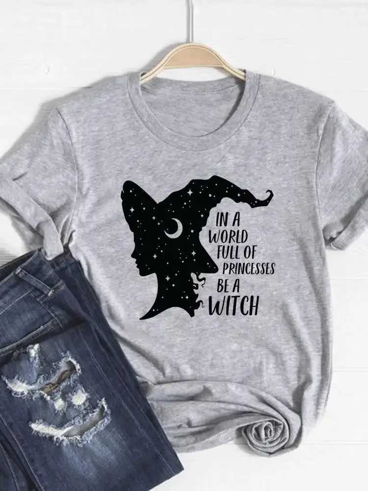 Kvinnors t-shirt Witch Letter Lovel