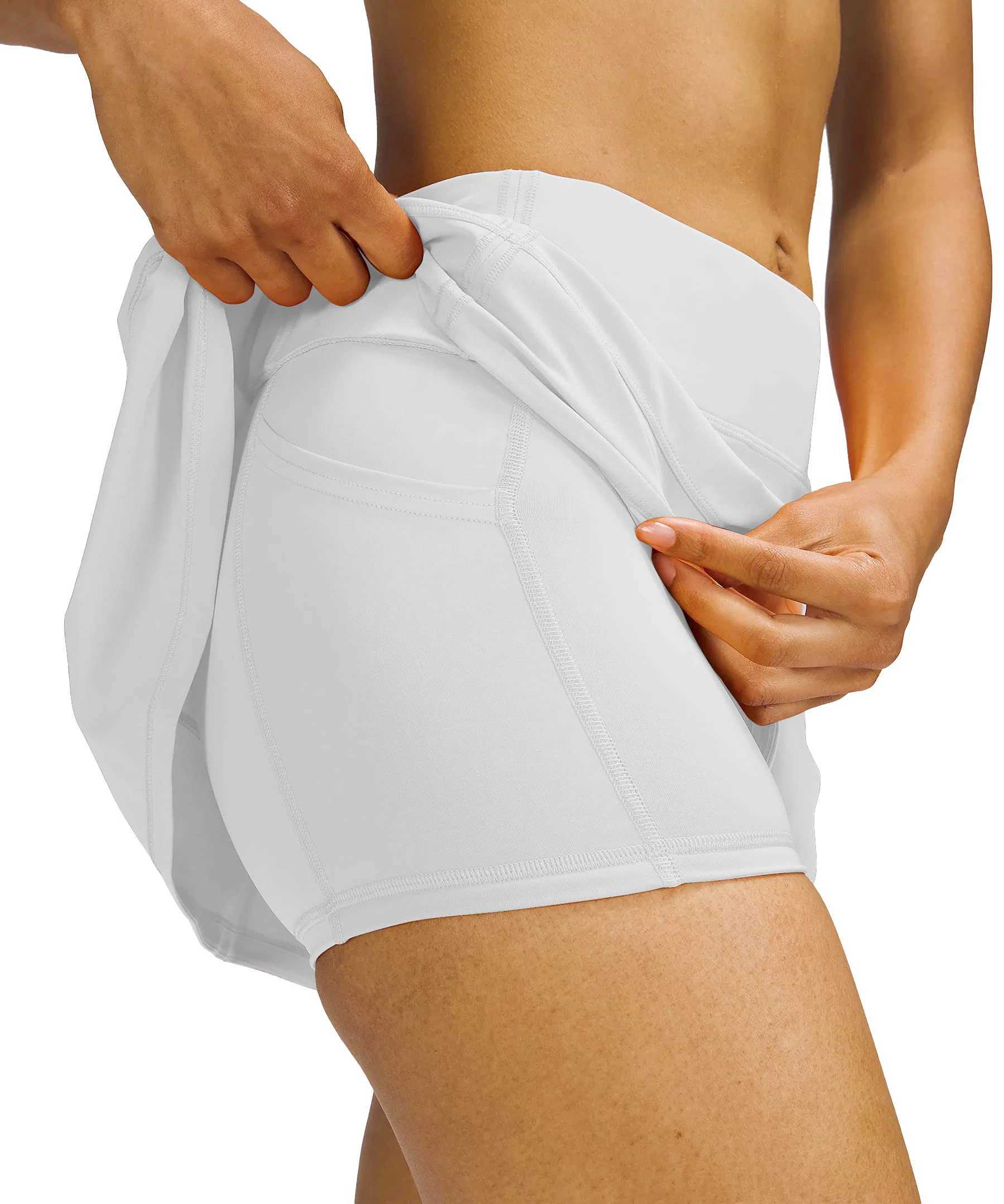 Skirts Skorts Womens Allenamento pieghettate da tennis con tasche Activewear Sports Skort Shorts integrati D240508