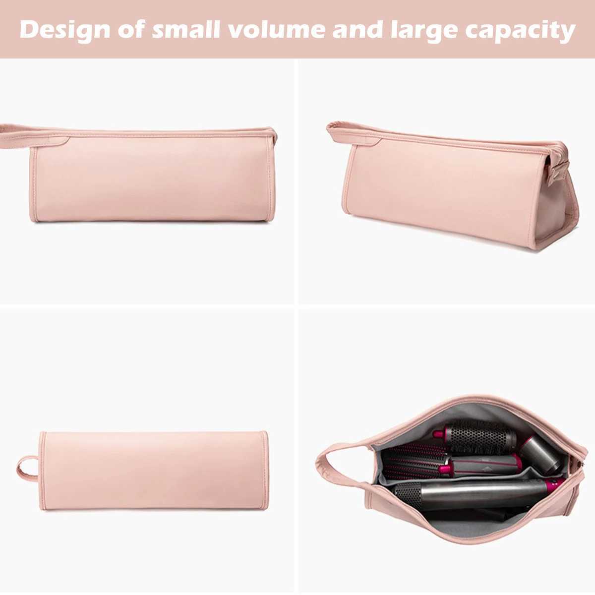 Cosmetische zakken Haardroger Drager Case Waterdichte föhn opbergzak PU Leer Zipper make -uptas draagbare reishaardorganisator D240425