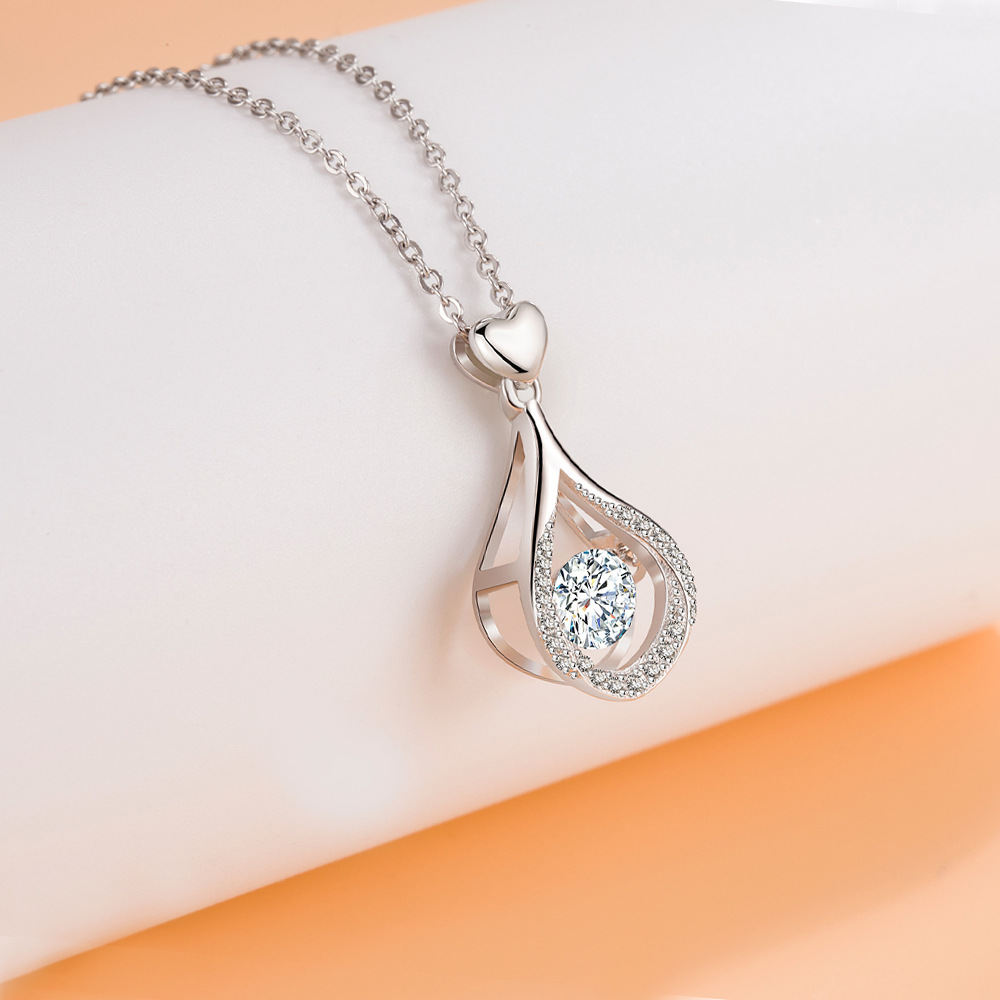 Collier pendentif de créateur de luxe Victoria bijoux luxueux étincelant 925 Sterling Fill Drop Water CZ Diamond Women Pendant Pendants Chain Chain Collier Amourte