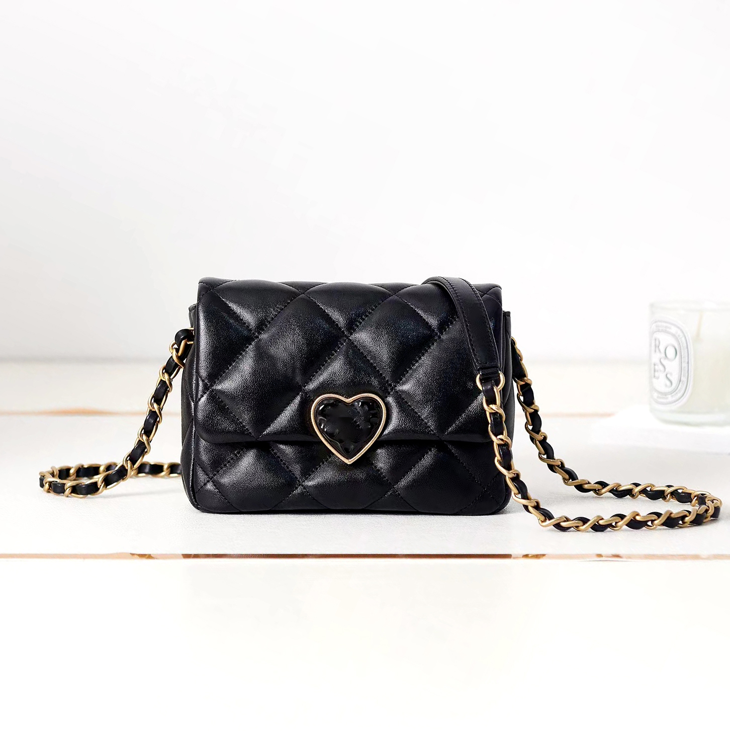 Sac à main vintage mini LOVE LOVE SQUATE CUIR FATTY FEMMES FEMMES CLASSIQUE CLASSION CHAMP RHOMBUS Portefeuille en réseau High Crossbody Designer Small Tote Sac