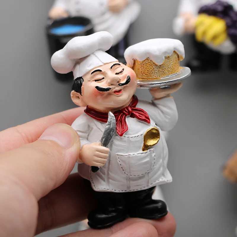 FRIDGE MAGNETS Restaurant Chef Réfrigérateur collé Pain Master 3D Réfrigérateur Maialier Fridge