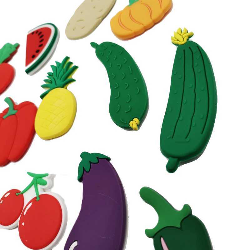 fridge magneten 24 -stks grappige koelkastmagneten voor kinderen kinderen leergereedschap gesimuleerde fruitgroente PVC cartoonmageten voor babyspeelgoed