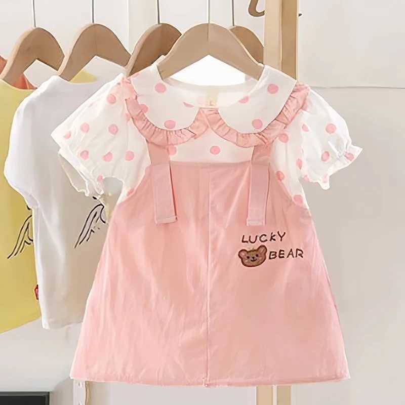 Meisjesjurken kinderen en meisjes kleden prinses kleding beer schattig strandjurk casual baby meisje kleding mode zomerse kleding kinderen en meisjes cl