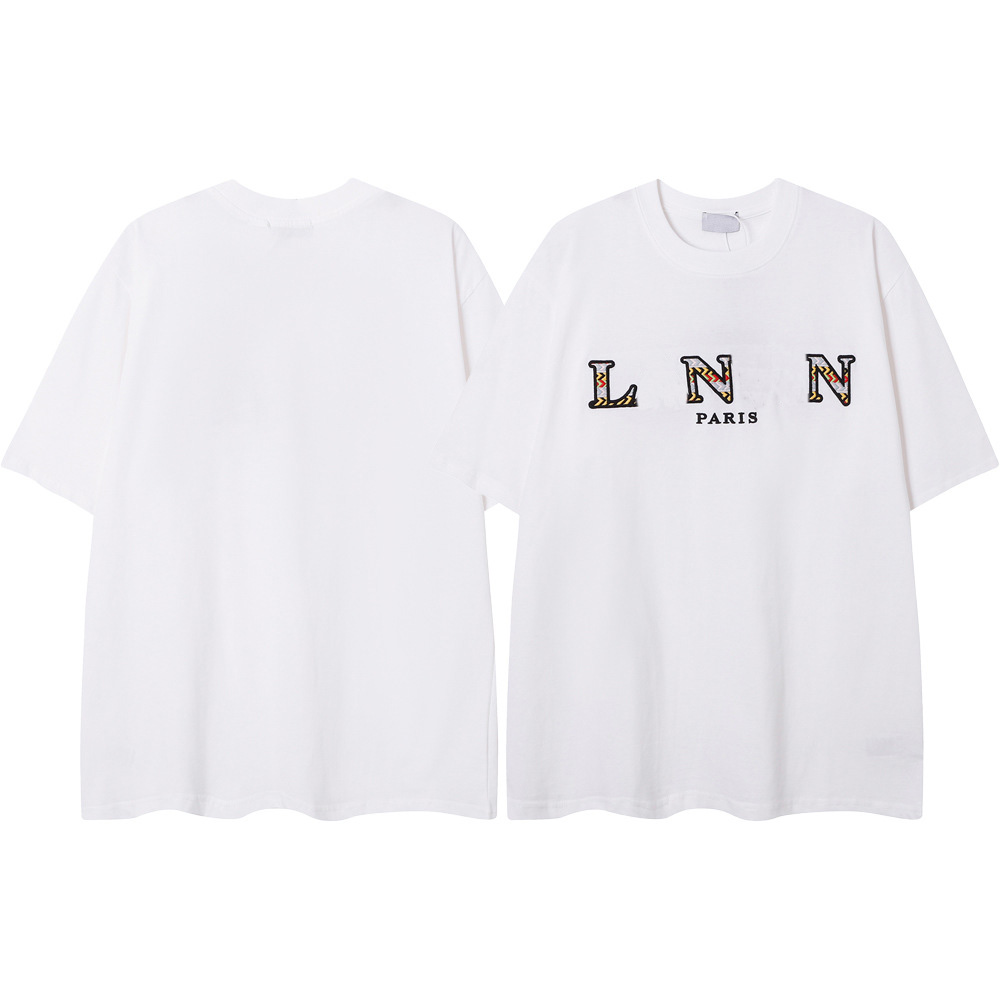 Camisetas masculinas de marca designer de luxo letra clássica letra de camisa impressa Mulheres de rua de rua alta algodão de manga curta solta