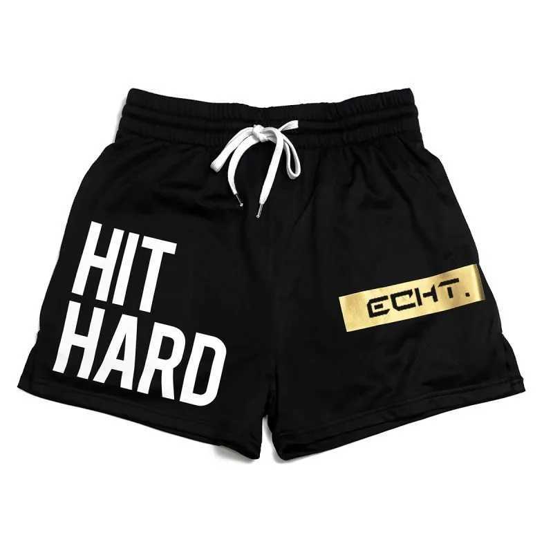 Heren shorts oefening boksshorts mannen sportscholen bodybuilding shorts zomer zwart goud mannelijk ademende snel droge jogger strand korte broek t240507