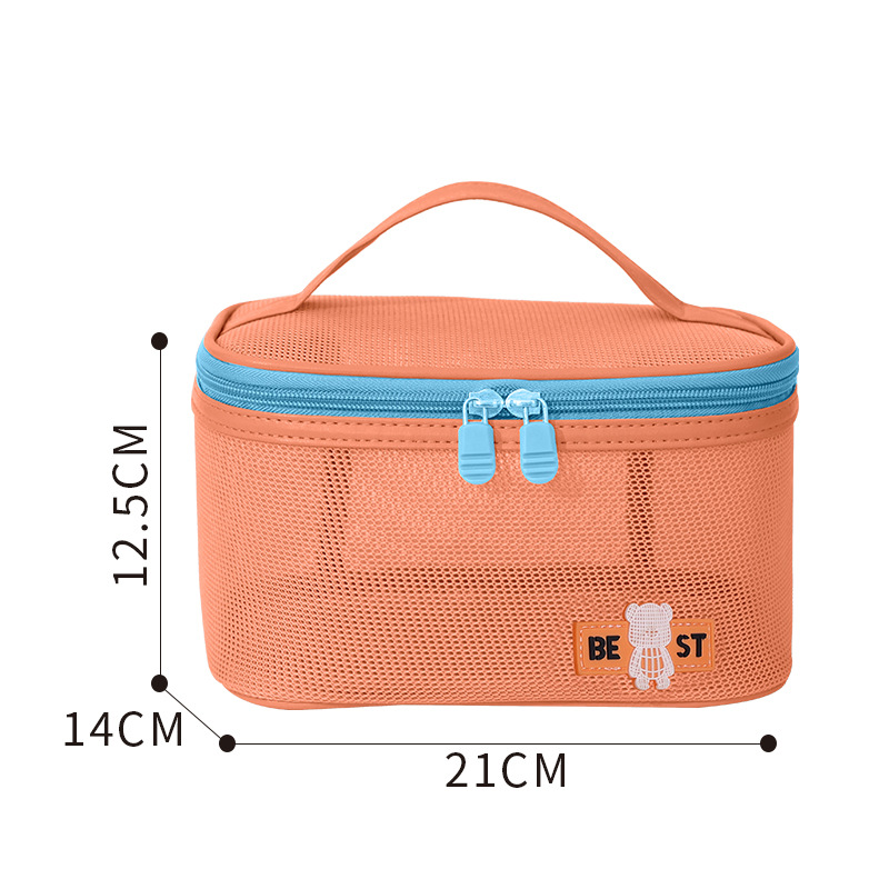 Sac de cosmétique couvercle ouvert Business Travel Travel Rangement Sac de rangement Cosmetic Fabricant Cosmetic Sac de grande capacité Sense haut de gamme