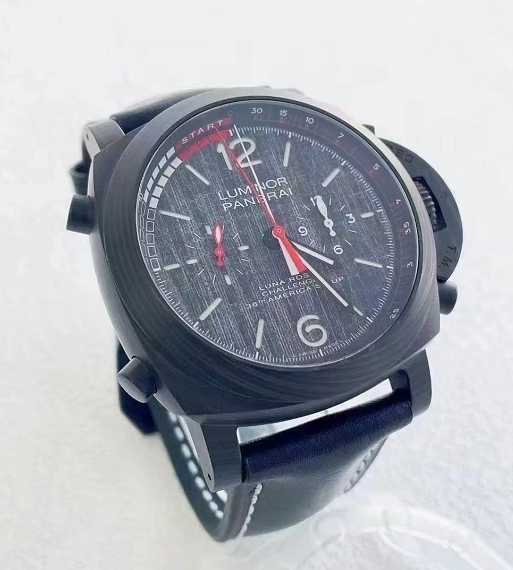 Fashion Luxury Penarrei Watch Designer First Review, puis publier en édition limitée en fibre de carbone de synchronisation Pam01038 Mécanique automatique pour hommes