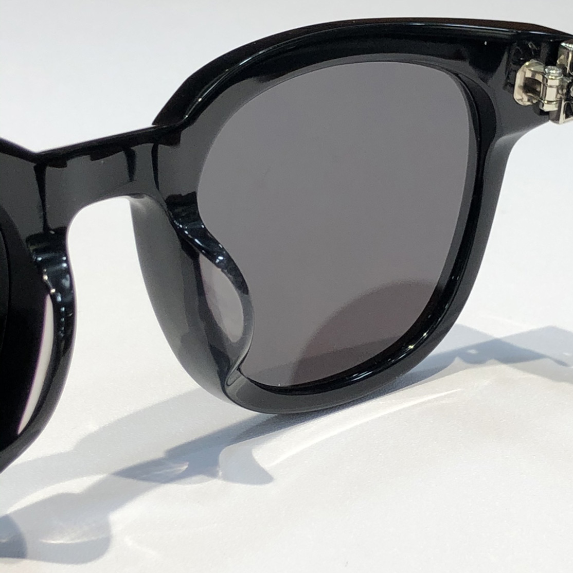 Gafas de sol polarizadas gruesas Plata negra nos vemos en té Gafas de sol diseñadores Gafas Sunens Sunnies Lunettes de Soleil UV400 Eyewear