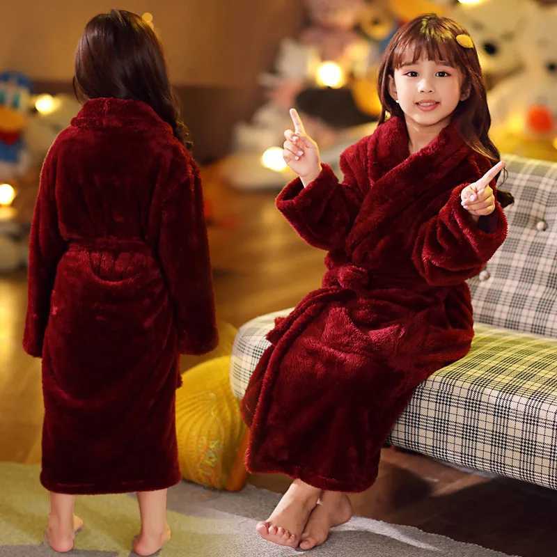 Pyjamas Mudipanda 2023 hiver pour enfants pyjamas flanelle baignoire chaude filles 2-14 ans adolescents pour enfants pyjamas boysl2405
